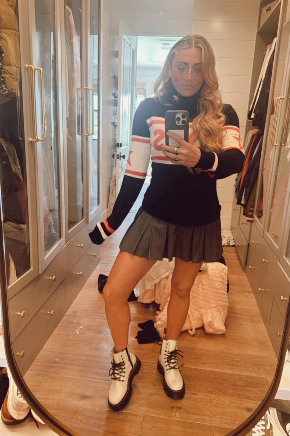 City girl daily meets school girl grunge! Skirt size small, boss sweater sized medium, boots size 8 

#LTKstyletip #LTKparties #LTKshoecrush