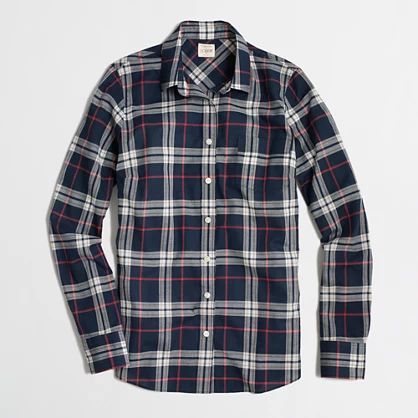 Factory classic button-down shirt in plaid | J.Crew US