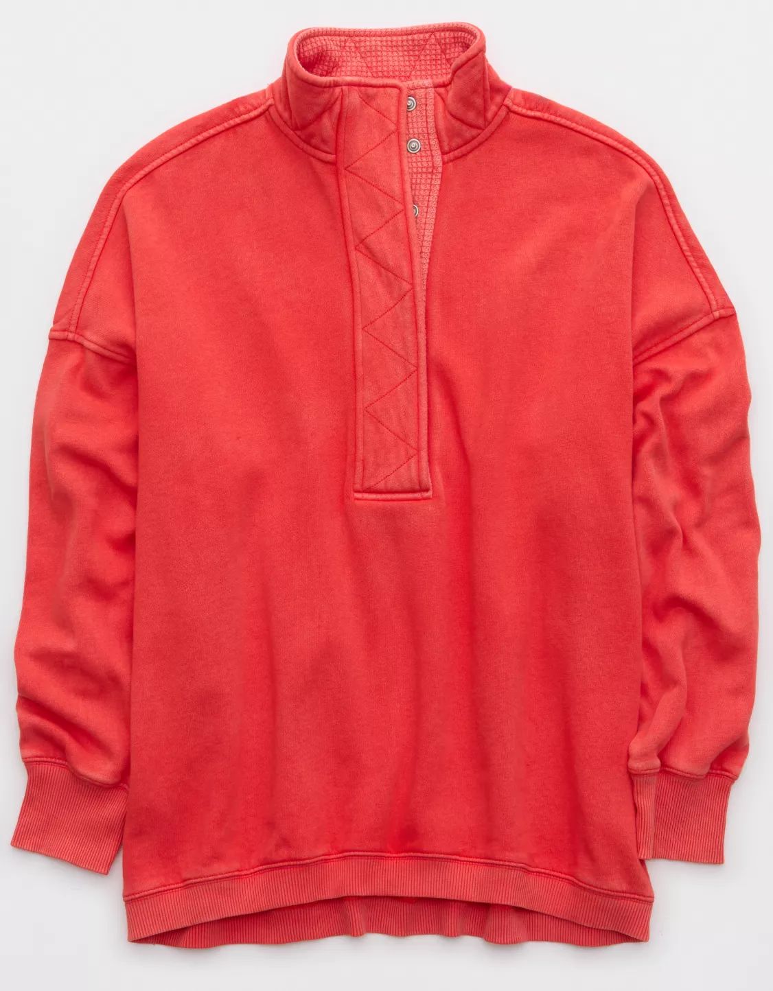 Aerie Getaway Quarter Snap Sweatshirt | American Eagle Outfitters (US & CA)