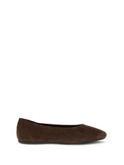 Prada Suede Leather Ballerinas — Brown | Italist Inc.