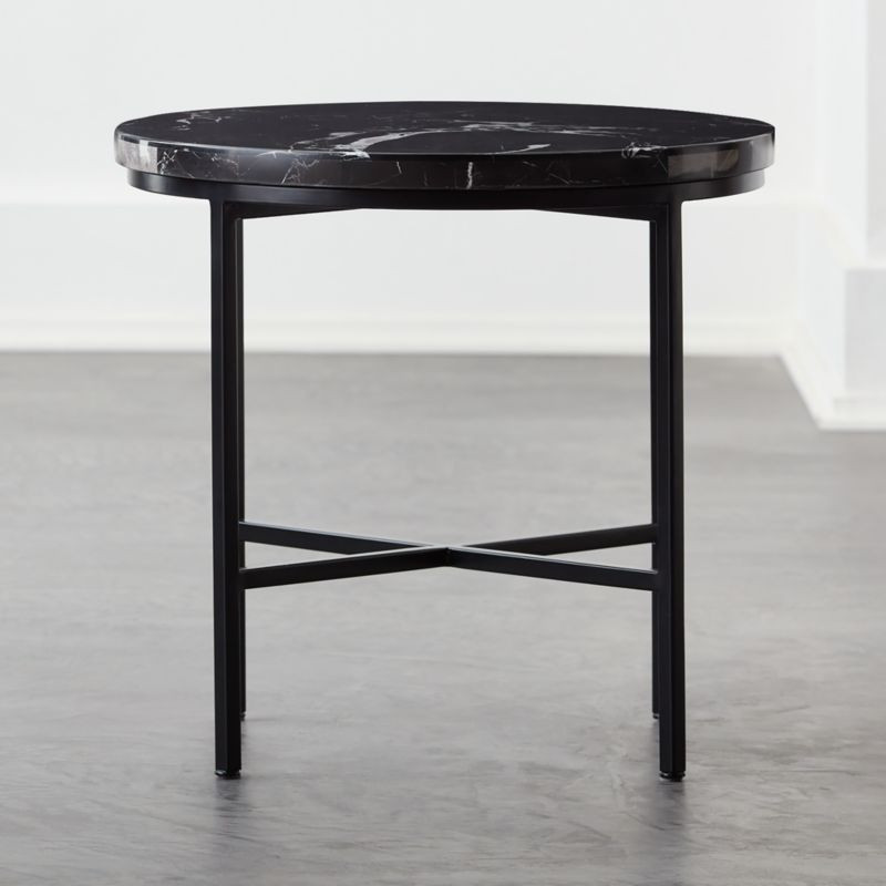 Irwin Black Marble Side Table | CB2 | CB2