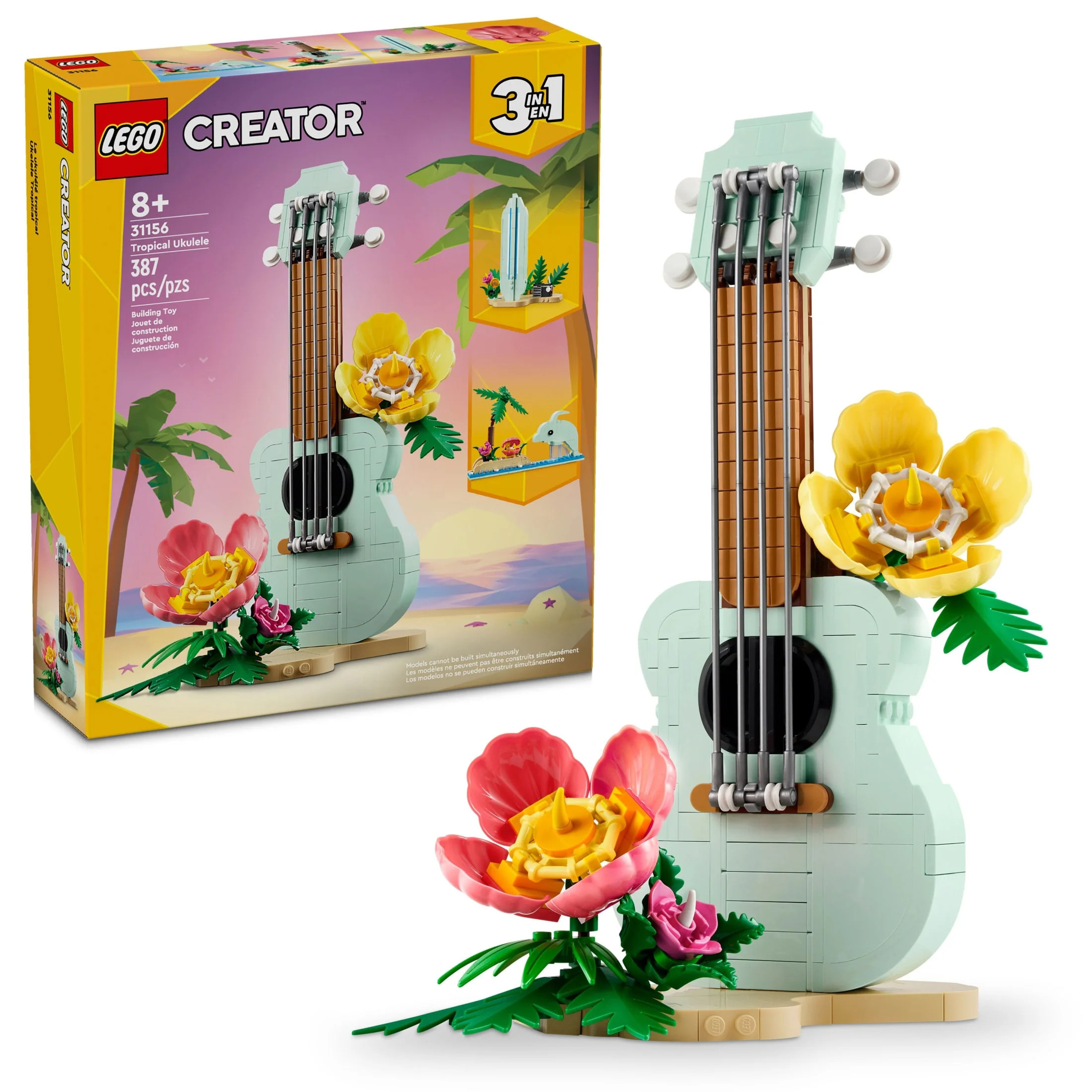 LEGO Creator 3 in 1 Tropical Ukulele Building Toy - Build & Display Set for Kids, Girls & Boys, A... | Walmart (US)