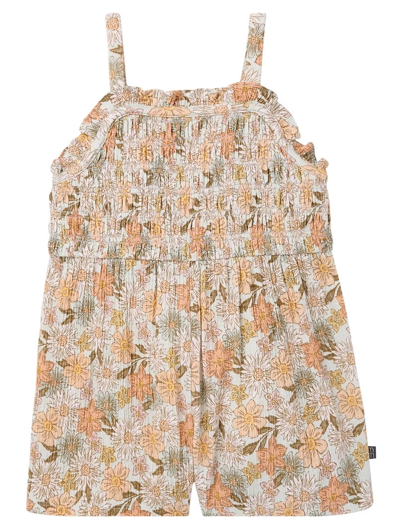 Modern Moments by Gerber Toddler Girl Smocked Romper, Sizes 12 Months - 5T | Walmart (US)