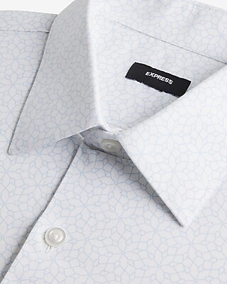 Slim Solid Stretch Cotton 1MX Dress Shirt | Express