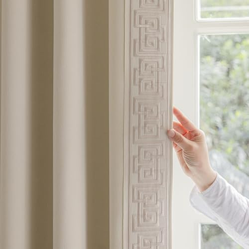 Curtains with Trim, Pinch Pleat Curtain Design, Room Darkening Drapes, High-End Designer Curtains... | Amazon (US)