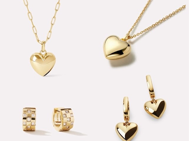 Heart jewelry, necklaces heart earrings 
By Ana Luisa Ana Luisa pieces are made with high-performance materials that must pass rigorous physical and chemical tests to withstand daily wear and tear. Our products are designed to be lifeproof: tarnish-free, water-resistant, and hypoallergenic.

#LTKValentine #LTKOver40 #LTKgrwm