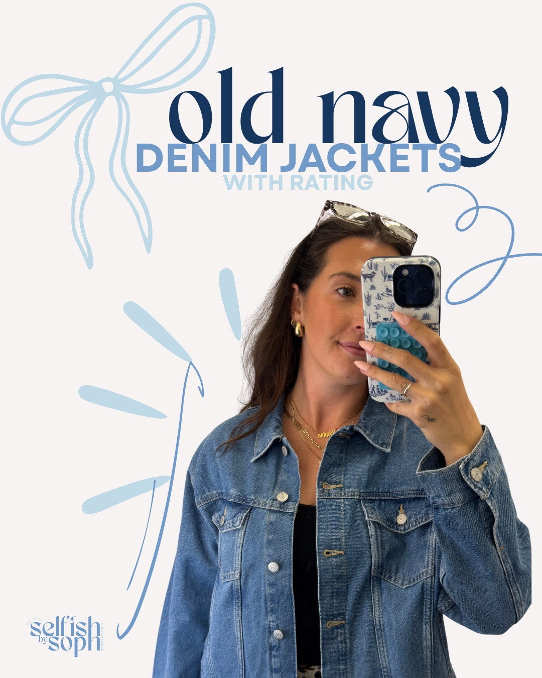 old navy denim jacket rating!
i did the work so you don't have to - i went to old navy to try on denim jackets so you can see how each one fits

1. dark wash classic jean jacket
Size: medium
Price: was $39.99 but 30% off rn for $27.99
Overall rating: 10/10
Pros: the color is in right now & the length is perf
Cons: medium wouldn't layer well

2. light wash classic jean jacket
Size: large
Price: was $39.99 but 30% off rn for $27.99
Overall rating: 11/10
Pros: oversized but fitted 
Cons: color isn't my fave

3. medium wash classic jean jacket
Size: x-large
Price: was $39.99 but 30% off rn for $27.99
Overall rating: 1000/10
Pros: the perfect color & perfect layer fit
Cons: none

4. medium wash oversized jean trucker jacket
Size: large
Price: was $54.99 but 40% off rn for $32.99
Overall rating: 7/10
& Pros: the color is gorg
Cons: the sleeves are way too wide

5. ecru oversized studded jean jacket
Size: small regular
Price: was $59.99 but 40% off rn for $35.99
Overall rating: 2/10
Pros: it's cute!
Cons: it'll probably go out of style quick

old navy denim jacket, try-on haul, fall outfit inspo, jean jacket outfit, budget fashion

#LTKFallSale 

#LTKFindsUnder50 #LTKSeasonal