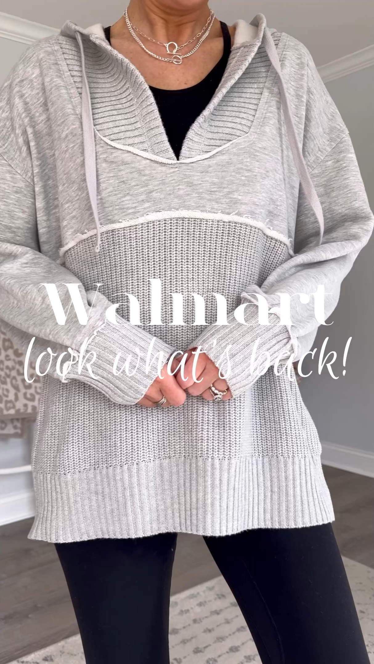 The viral $20 mixed media Walmart pullover is back! It’s the perfect lightweight layer to take into spring! It comes in 4 colors, has the best details and fits oversized. I’m wearing a medium.

Walmart fashion finds, spring outfit idea, travel outfit, airport outfit, free people style, casual outfit idea, comfy chic, mom ootd, mom style, over 40 style, what to wear 2024, inclusive fashion 

#LTKstyletip #LTKVideo #LTKover40