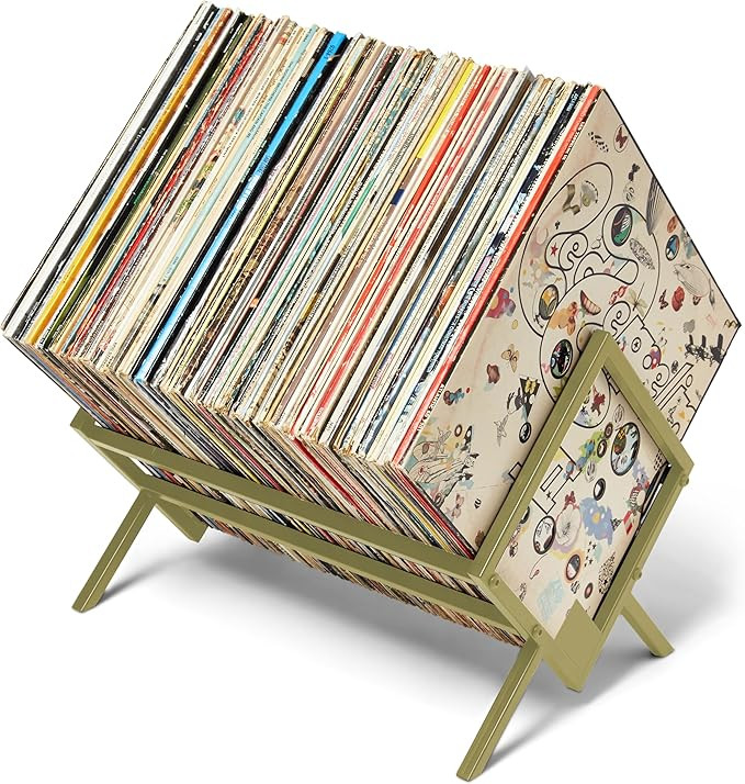 MODERN VINYL Record Storage Holder - Vinyl Record Holder Stand 80-100 LP - Vinyl Record Storage R... | Amazon (US)