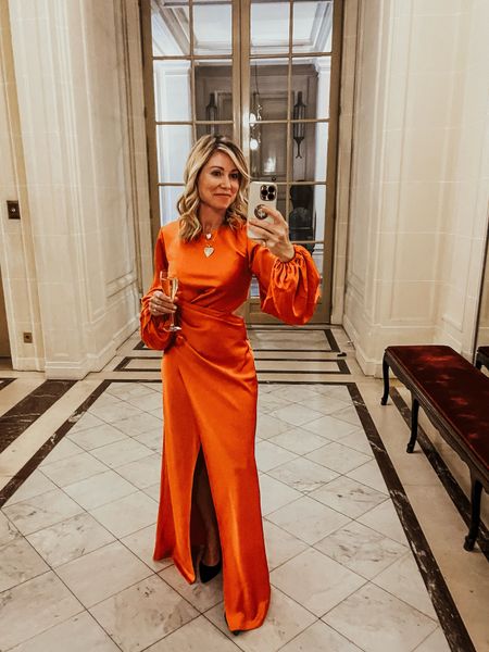 A bit of old world glamour for night 1 in Paris in this clementine colored cocktail dress

#LTKtravel #LTKeurope #LTKparties