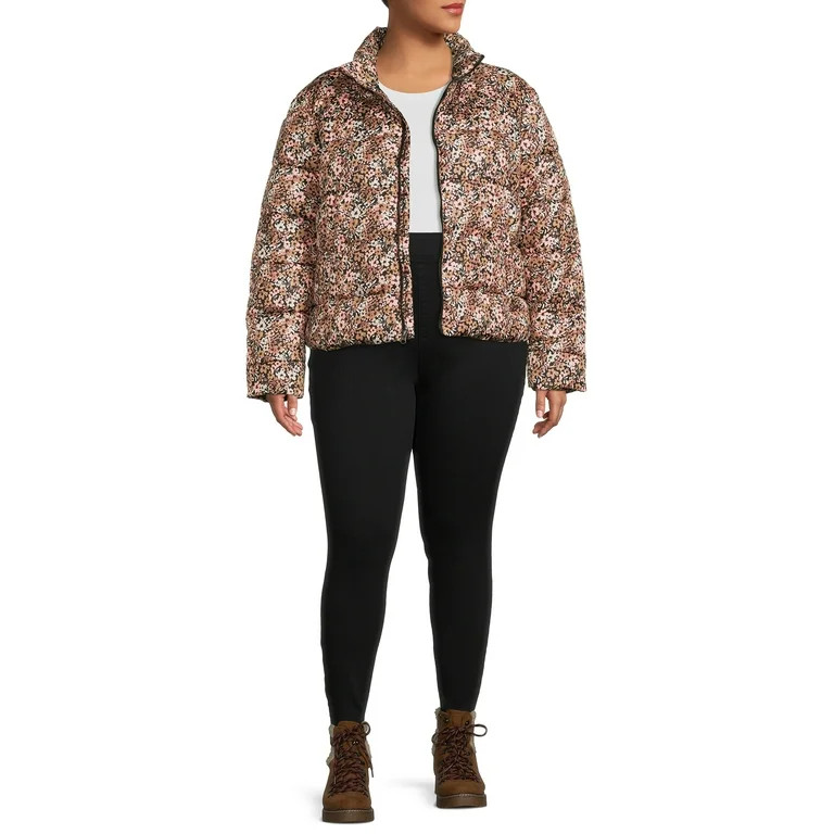 Time and Tru Women's and Women's Plus Puffer Jacket | Walmart (US)