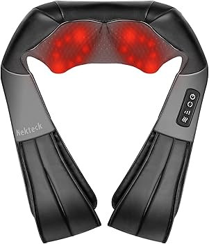 Nekteck Shiatsu Neck Massager for Pain Relief Deep Tissue with Heat, 3D Kneading Massage Pillow B... | Amazon (US)