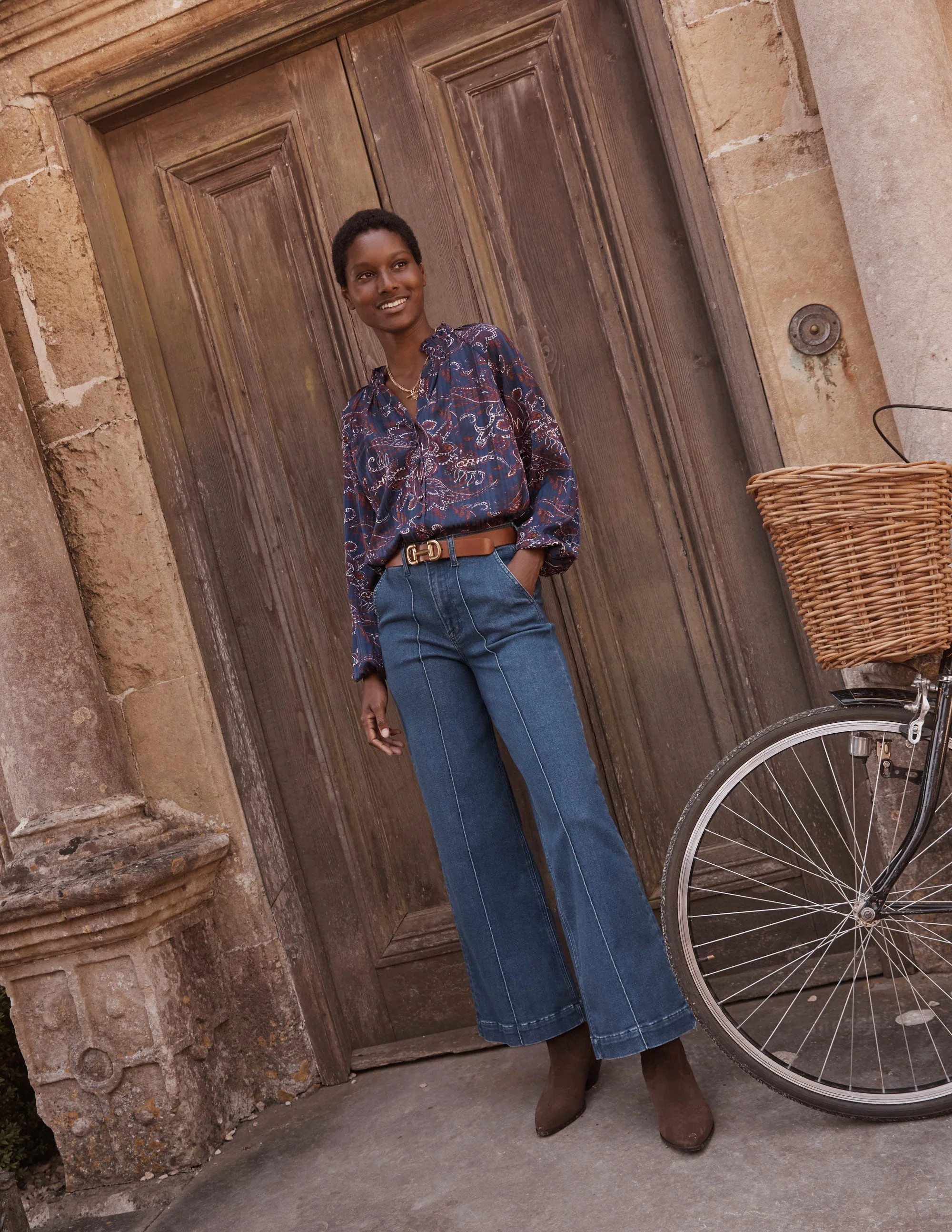 Iris Snaffle-Trim Leather Belt-Tan | Boden (US)