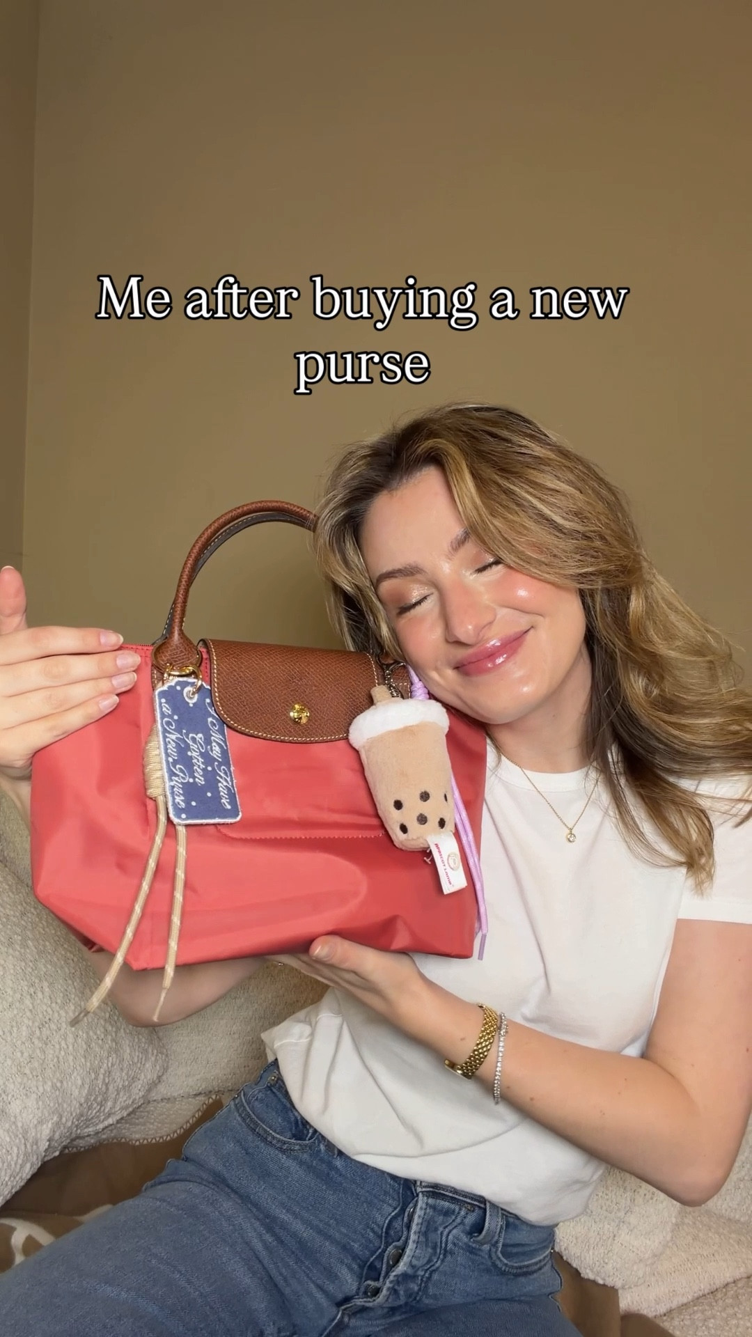 Always thinking about bags 👜 

This is the new Longchamp Le Pliage strawberry collection and I love the color! It is so beautiful and perfect for summer 🍓 I got size small
Boba plush bag charm from Amazon
Bag tag form Etsy 


#LTKMothersDay #LTKootd