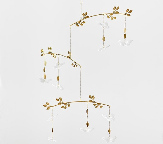 Monique Lhuillier Crystal Vine Butterfly Mobile | Pottery Barn Kids