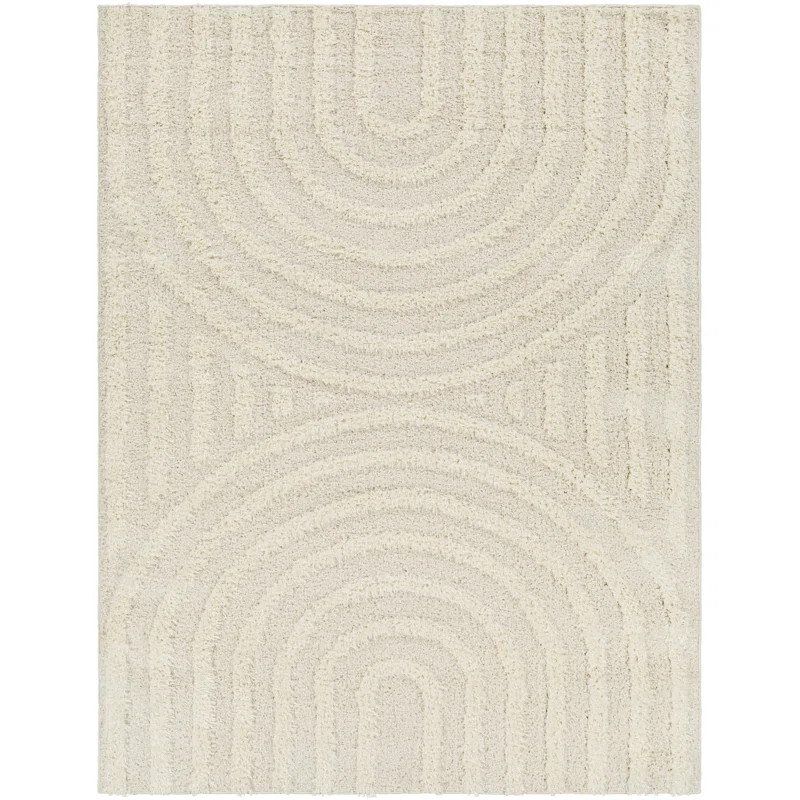 Bartletto Beige Shag Area Rug | Wayfair North America