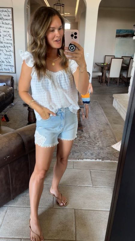 #walmartpartner These @walmartfashion @walmart shorts are so nice. $19 available in 4 washes, very comfortable, high rise and plenty of length. Top and bracelets also linked ✨💕
.
#walmart #walmartmusthaves #walmartpartner walmartfashion #walmartfinds #denimshorts #casualoutdit #summeroutfit #summerstyle 

#LTKFindsUnder50 #LTKSaleAlert #LTKStyleTip