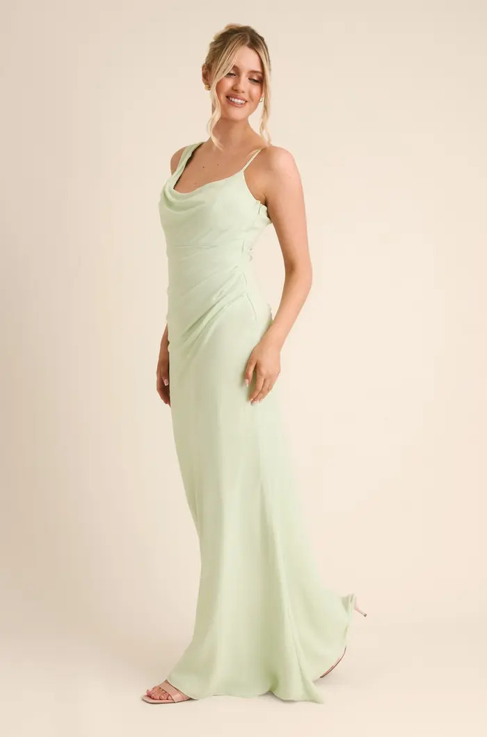 Cowl Front Chiffon Bridesmaid Dress | Nordstrom