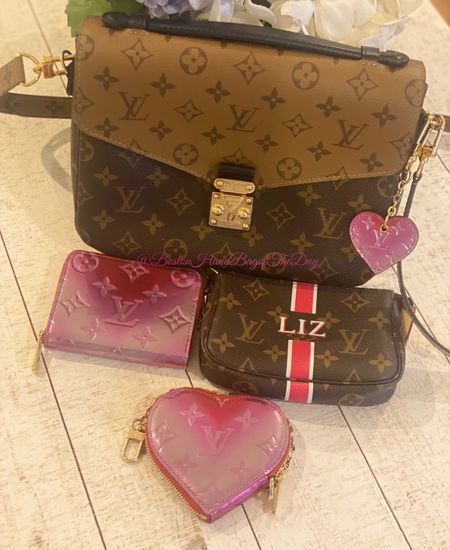 Happy Monogram Monday and day 21 of Bag Switch. Used my LV Pochette Métis in Reverse Monogram, my LV heritage mini pochette, degrade Vernis key tag, zippy Coin wallet and heart coin purse. 

#LTKitbag #LTKstyletip