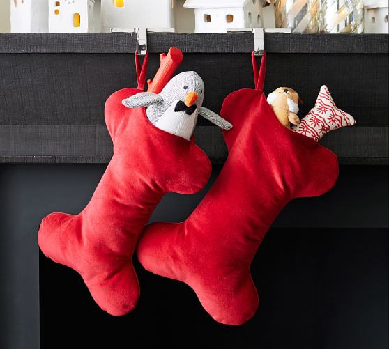 Classic Velvet Bone Stocking | Pottery Barn (US)