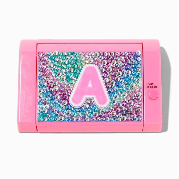 Bedazzled Initial Pink Mechanical Lip Gloss Set - A | Claire's (US)