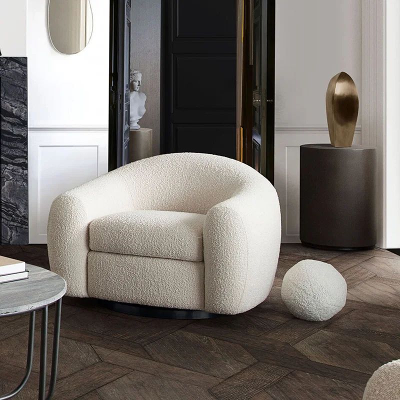 Pascal 101.6cm Wide Polyester Swivel Barrel Chair | Wayfair Professional