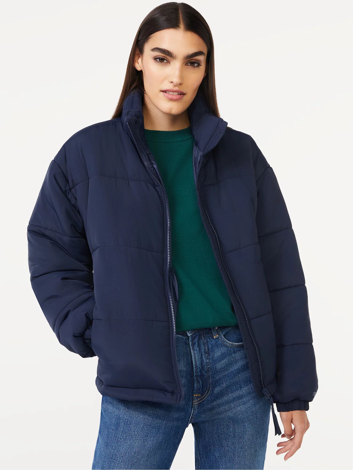 Free Assembly Women's Oversized Puffer Jacket - Walmart.com | Walmart (US)