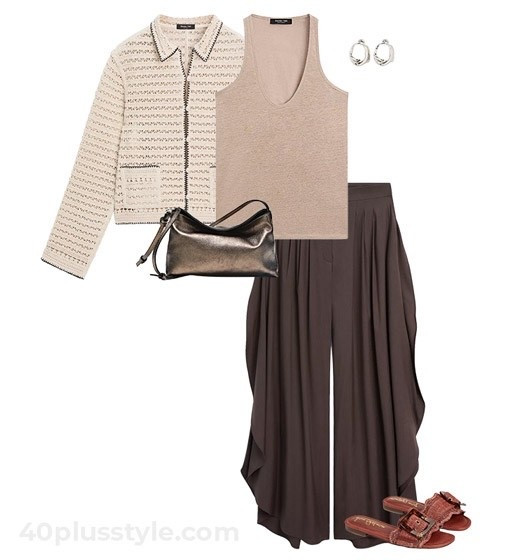 Sand Optional: Desert Inspired Dressing For Spring And Summer

The mood of Spring/Summer 2026 feels sun-drenched and expansive – because we’ve been inspired by the desert. Terracotta, sand, ochre, olive, combined with sun-faded neutrals and natural fabrics, create a style that looks expensive and chic yet relaxed and flattering. We love it! 

STYLE TIP: Open-knit crochet introduces a handcrafted, sun-filtered feel that lets light and air pass through and adds texture to an outfit of muted tones.

#40plusstyle #capsulewardrobe #LTKstyletip #LTKfit 

#LTKootd #LTKOver40 #LTKFestival
