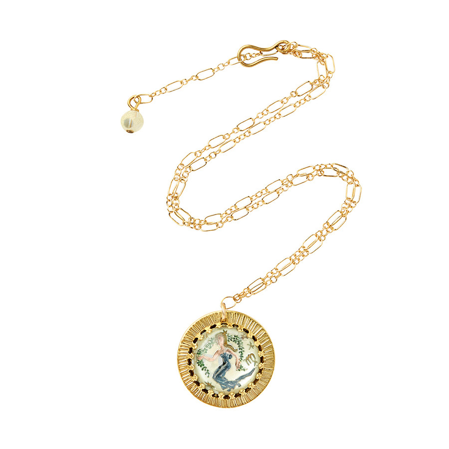 Zodiac Intaglio Necklace | Brinker & Eliza