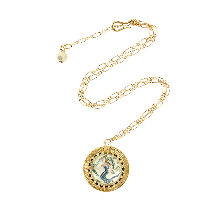 Zodiac Intaglio Necklace | Brinker & Eliza