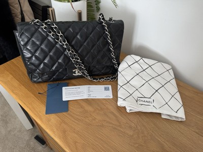 Chanel Jumbo Single Flap In Black Lambskin Leather | eBay UK