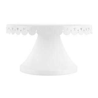 9" White Cake Stand with Hearts by Celebrate It™ | Michaels | Michaels Stores