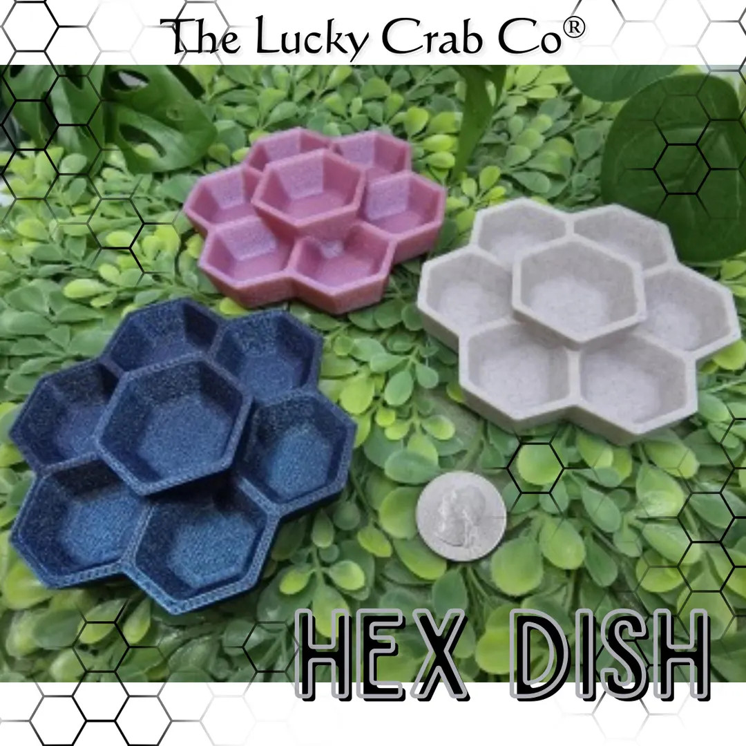3D Printed Hermit Crab Food Dish: 7-well Hexagon Feeder - Etsy | Etsy (US)