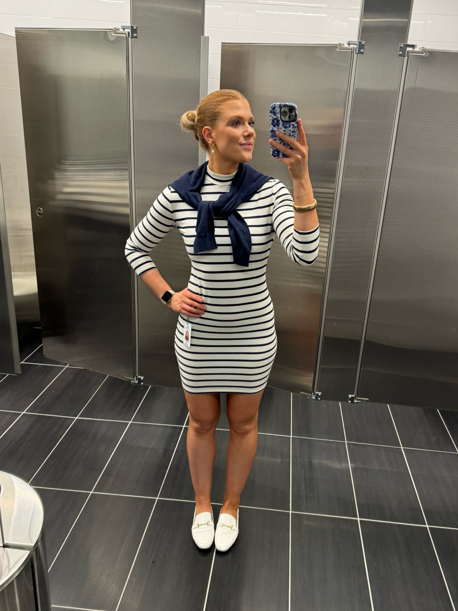 My favorite navy and stripes! paired with a white loafer 

#LTKStyleTip #LTKShoeCrush #LTKWorkwear