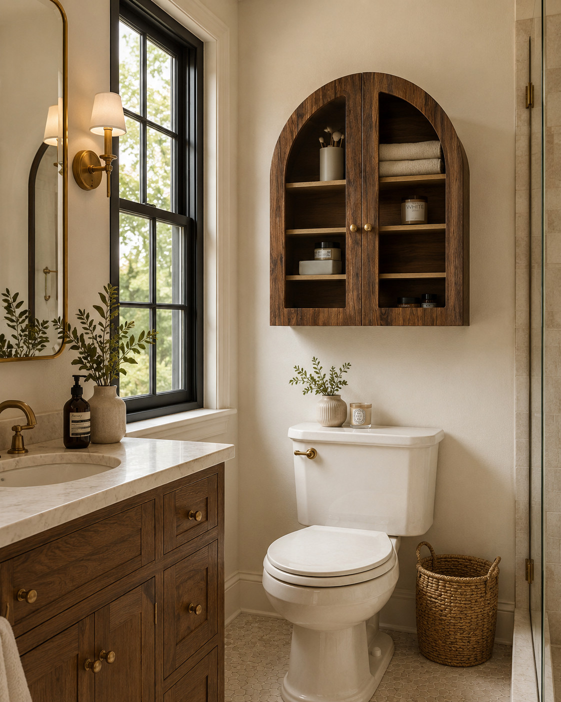 Storage that actually looks good on the wall. Arched cabinet with glass doors and adjustable shelves. Works in the bathroom, kitchen, or living room. 

ltk home, ltk finds under 100, ltk family, bathroom decor, bathroom storage, wall cabinet, glass cabinet, arched cabinet, adjustable shelves, hanging cabinet, kitchen storage, living room decor, home organization, hidden storage, display cabinet, home decor, interior design, wayfair, amazon, target, homegoods, tjmaxx, world market, crate and barrel 

 #LTKHome