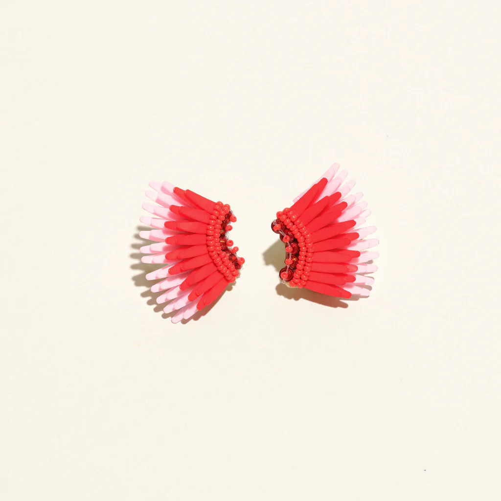 Micro Madeline Earrings Red Multi | Mignonne Gavigan