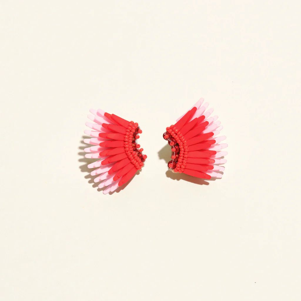Micro Madeline Earrings Red Multi | Mignonne Gavigan