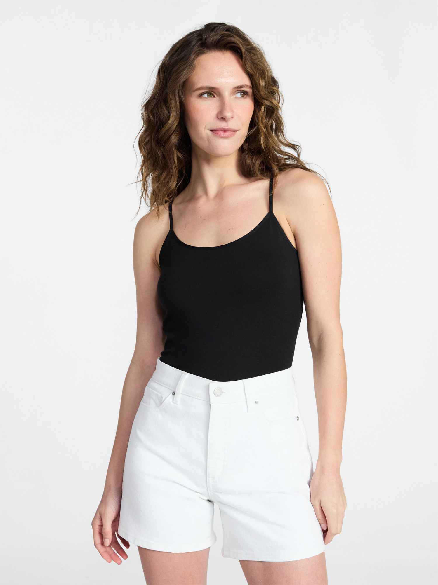 Time and Tru Women’s Adjustable Strap Cami, Sizes XS-XXXL | Walmart (US)