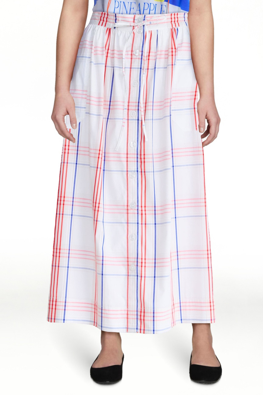 Free Assembly Women's and Women's Plus Button-Front Cotton Maxi Skirt, Sizes XS-4X | Walmart (US)