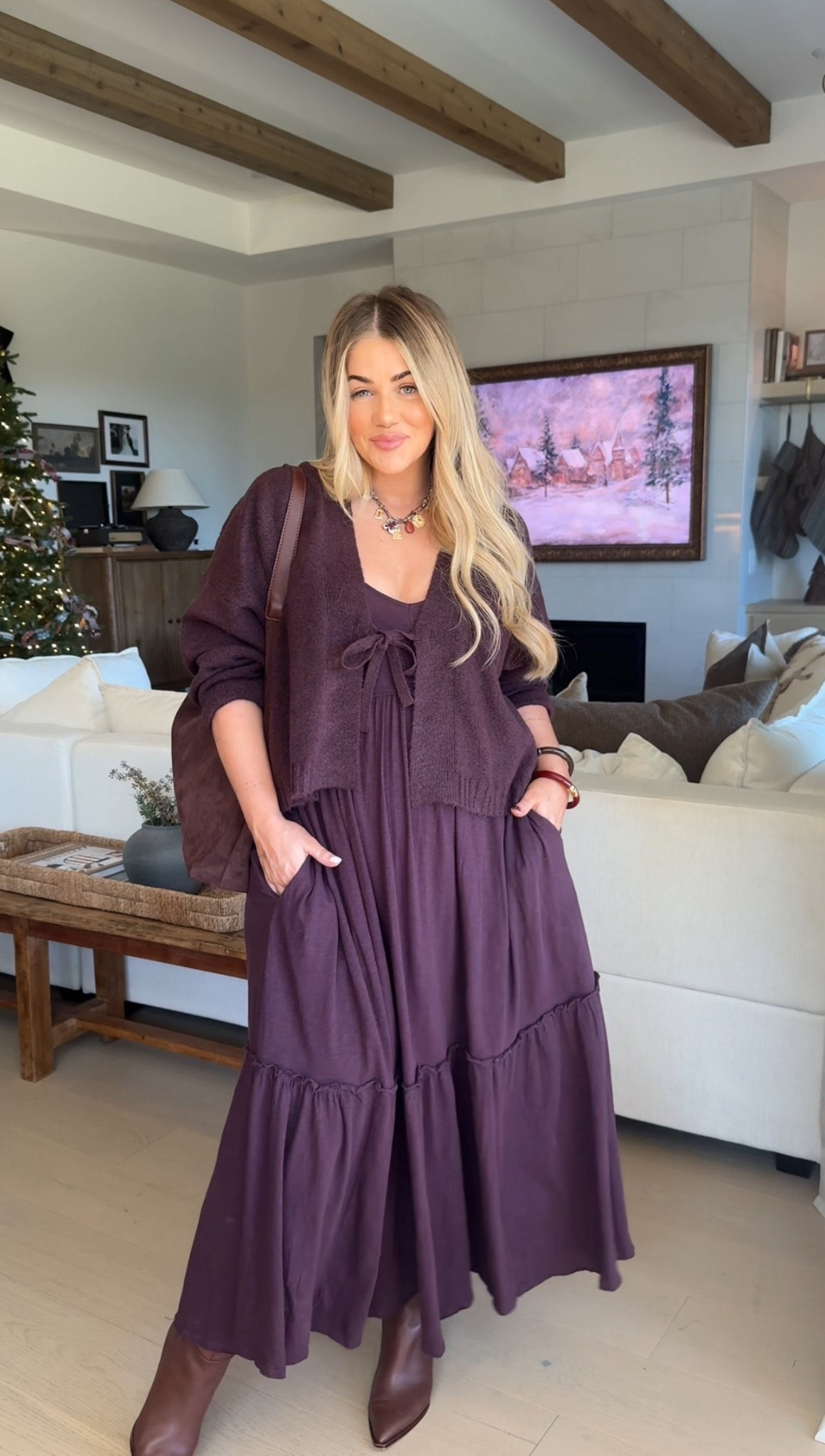 LOVE this Thanksgiving + fall outfit idea!!! 🍁🍂 wearing a size large in everything. 