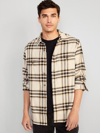 Double-Brushed Flannel Shirt for Men | Old Navy (US)