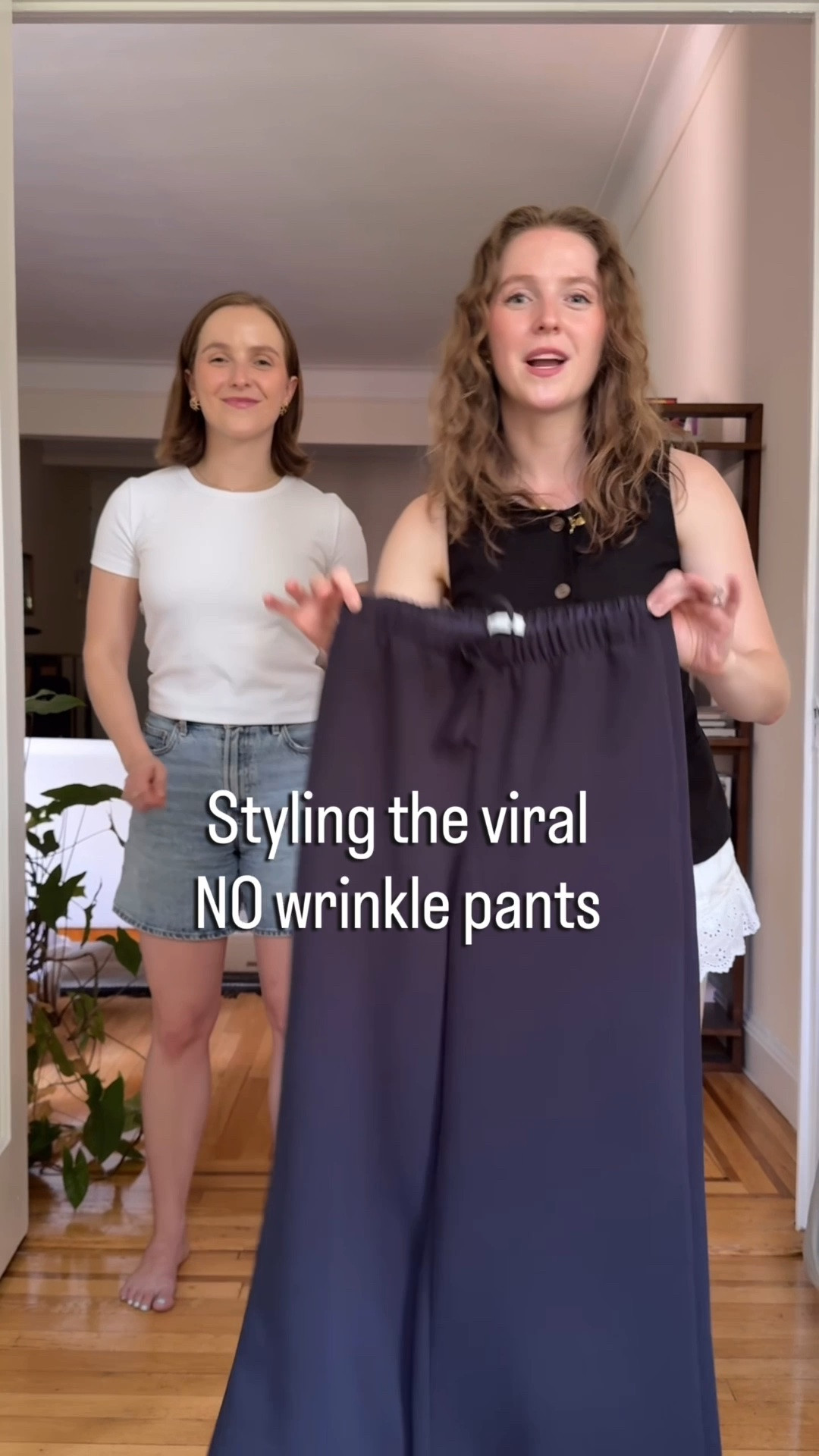 Our favorite Aritzia crepette pants are on sale! Styling for every occasion. 
Navy-lodge pants XS short (were 5ft2)
Brown-artisan pants XS regular