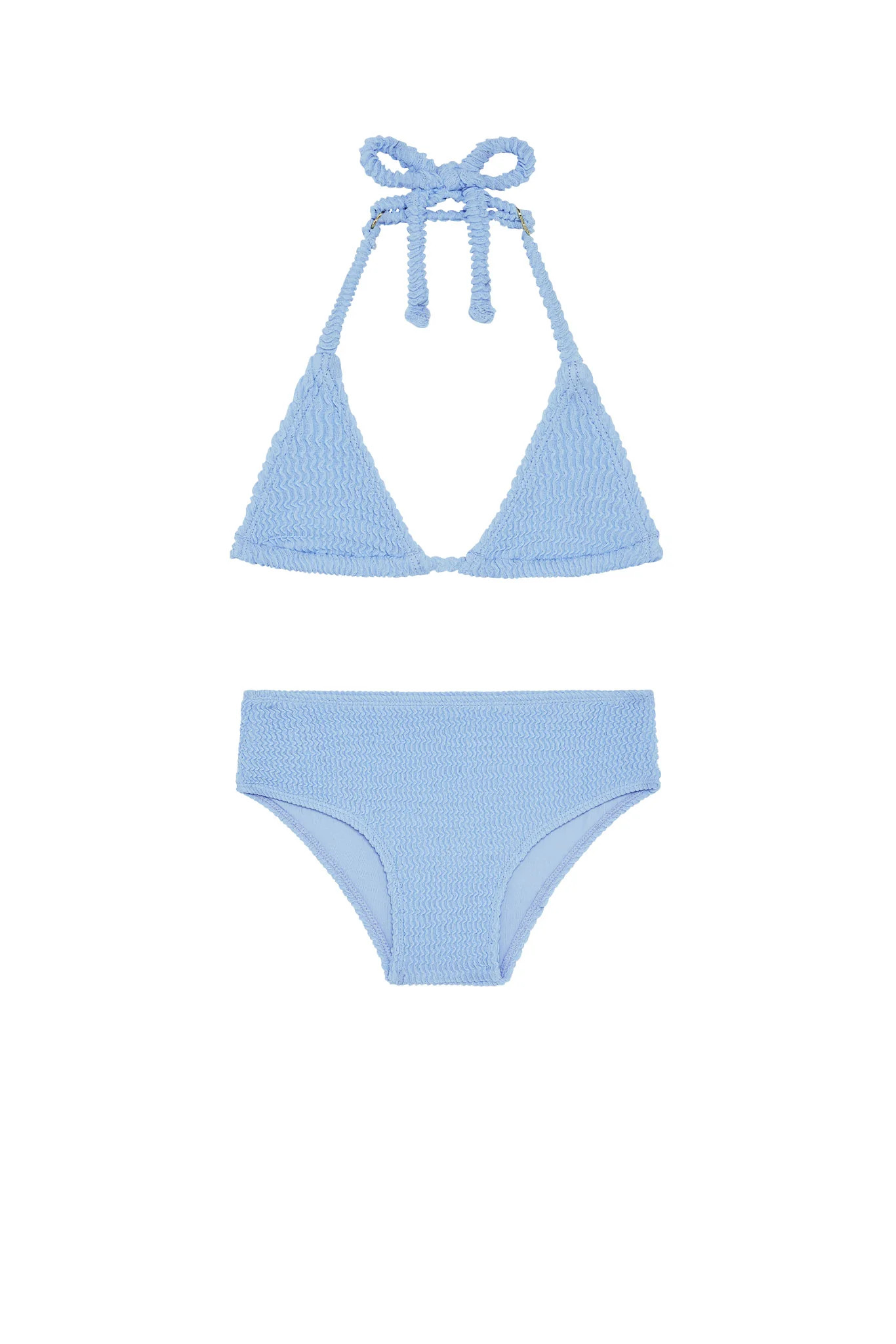 Palma Top & Seychelles Bottom Kids - Sky Crinkle | Monday Swimwear