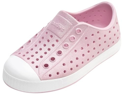 Native Shoes Unisex-Child Jefferson Bio-Bling Sneakers, Barely Pink Bling/Shell White, 6 Toddler | Amazon (US)