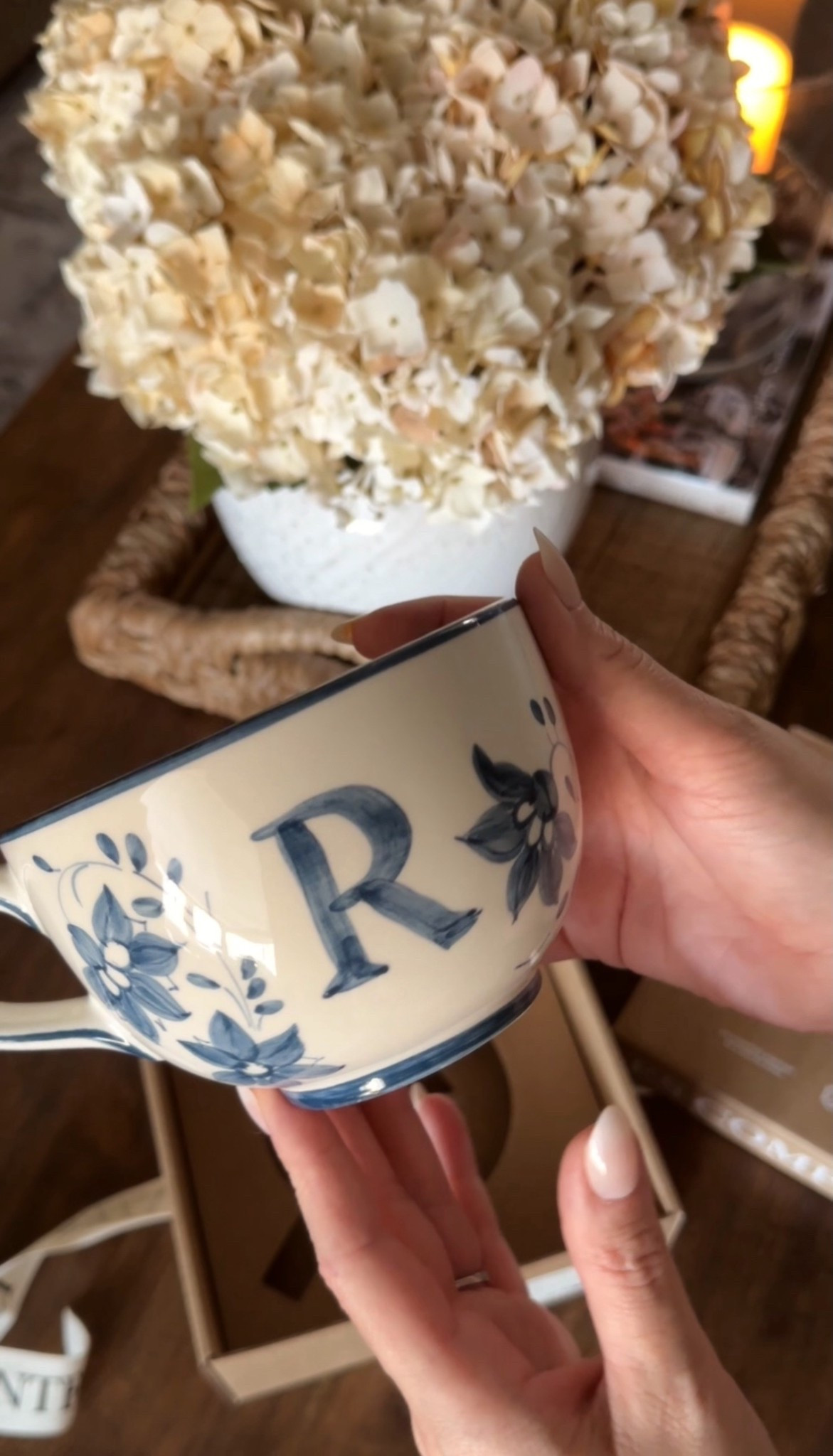 The most beautiful mug🩵 painted by hand.

#LTKHome