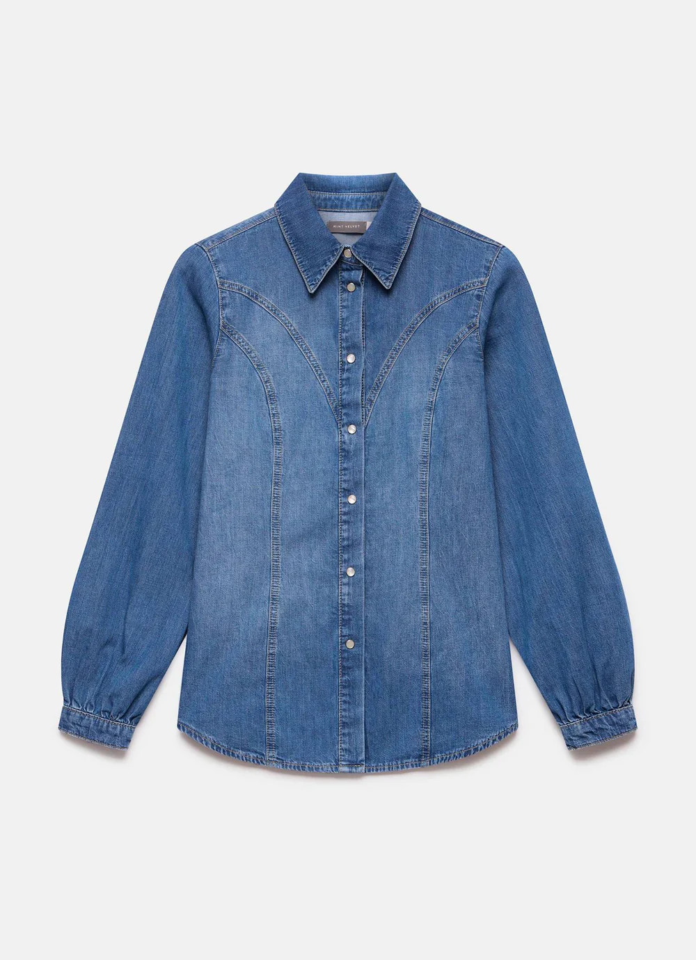 Indigo Denim Western Shirt | Mint Velvet