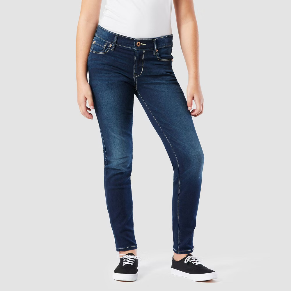 DENIZEN from Levi's Girls' Mid-Rise Skinny Jeans - Dark Wash 12, Dark Blue | Target