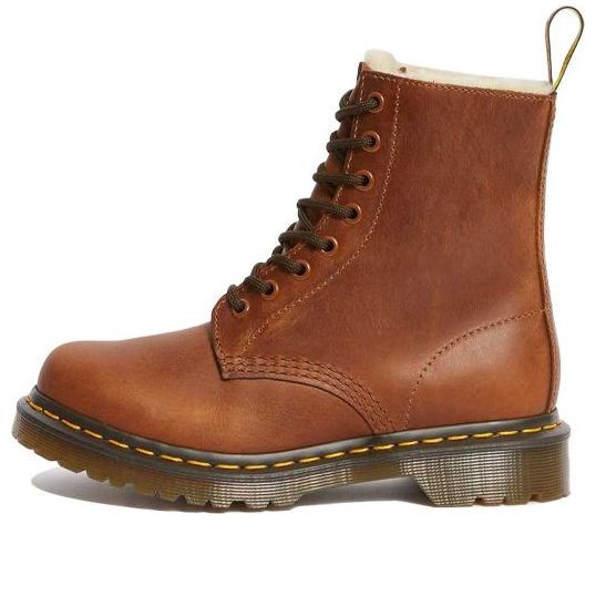 (WMNS) Dr. Martens 1460 Faux Fur Lined Brown 23912243 | KICKS CREW