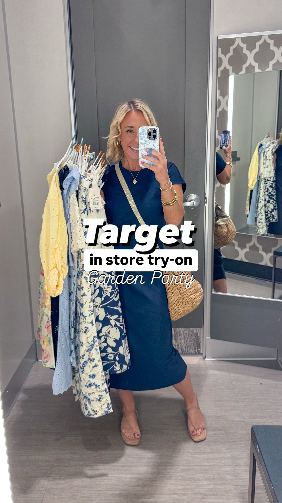 Target in store try-on: Garden Party 💐 - this new spring collection is so dreamy!
1. Floral top & skirt (separates): size small in both. Top is not lined. 
2. Crochet top & skirt (separates): size small in both. Top is not lined. 
3. Floral cropped top & wide leg pants (separates): size small in both. Obsessed with this set!
4. Blue eyelet top & skirt (separates): size small in both. Top is cropped and smocked. Skirt ran big but is lined. 
5. Eyelet button down & shorts (separates): size medium in both. Top is not lined but shorts are. 
6. & 7. - navy or red floral dresses - size small.
8. & 9. Floral tank dresses - size 6 in both. Side zipper and adjustable straps with some smocking in the back.

#LTKFindsUnder50 #LTKWatchNow #LTKSeasonal