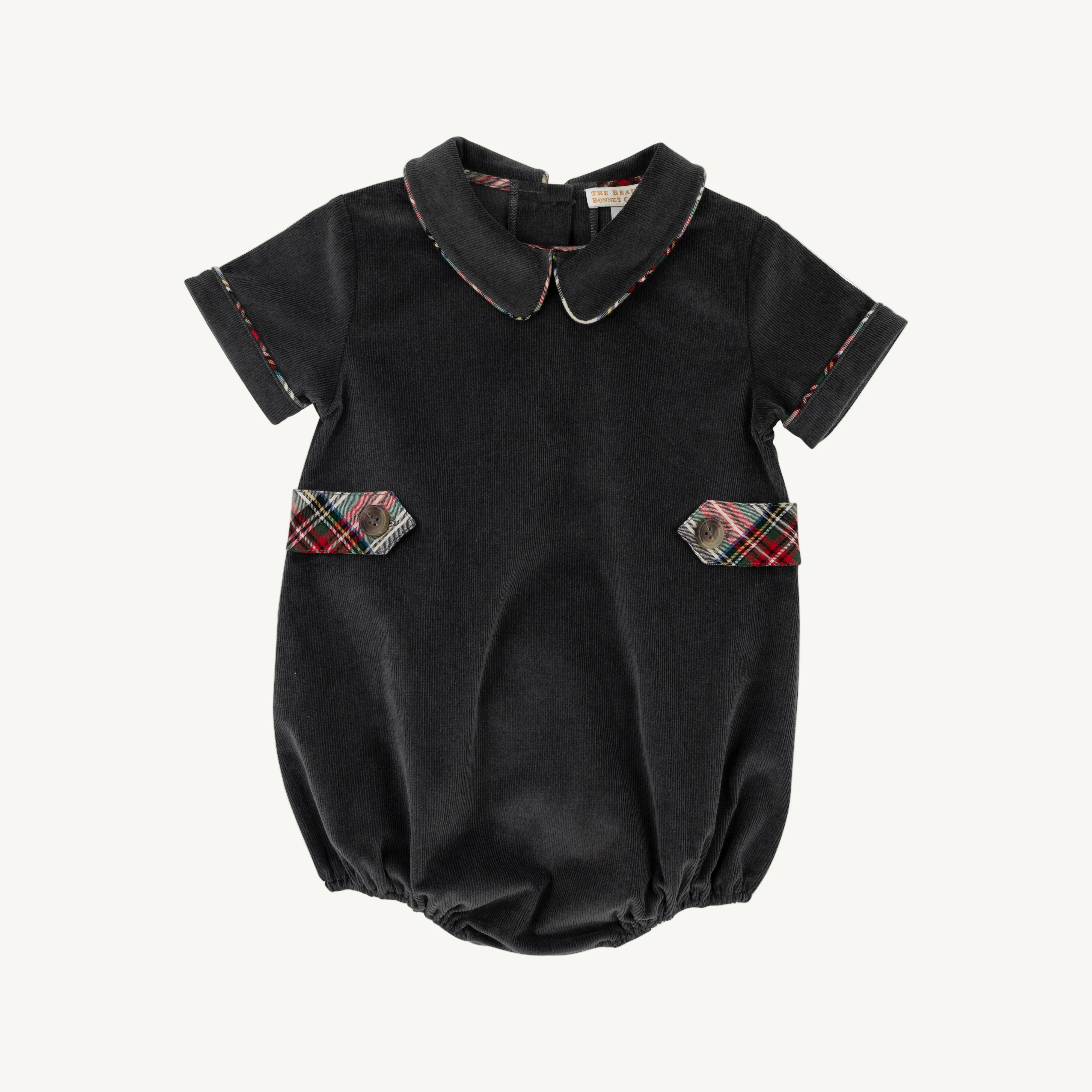 Brentley Bubble (Corduroy) - Grandison Rd. Gray with Charlie Place Pla | The Beaufort Bonnet Company